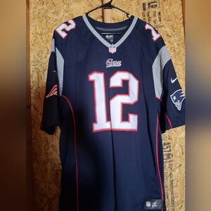 NFL Patriots Tom Brady Jersey 12 3x
